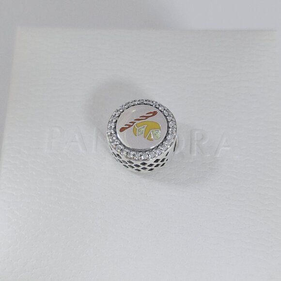 Pandora French Bread & Cheese Bead Charm France Exclusive Pendant Charm S925 ALE - Picture 3 of 6